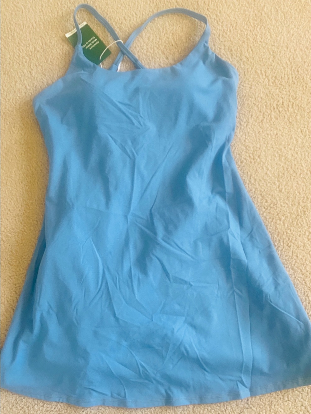 MEDIUM.    HALARA SOFTLY ZERO PLUSH BACKLESS EASY PEEZY ACTIVE  DRESS - Picture 6 of 12
